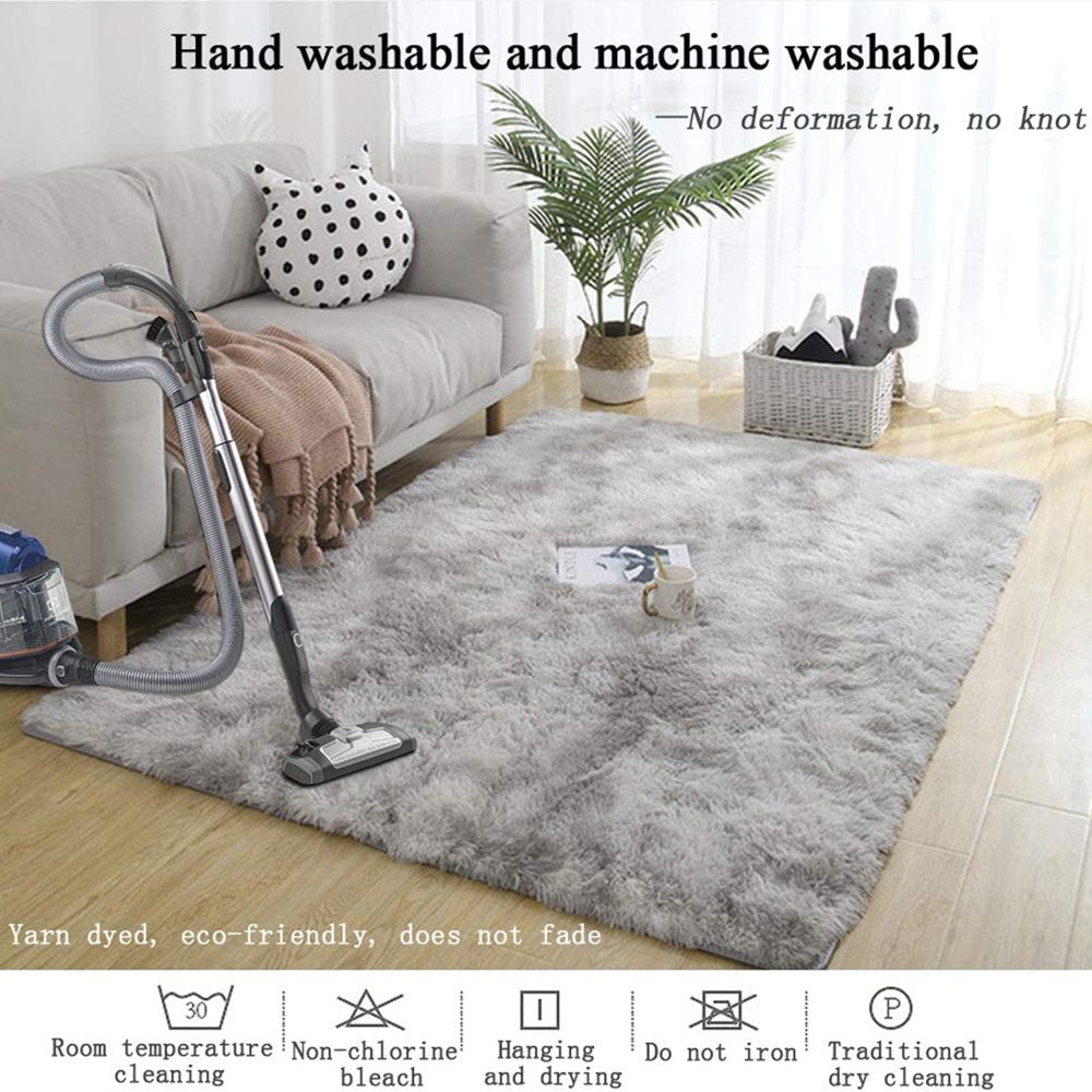 79 Inch Luxury Super Soft Shaggy Area Rug Shaggy Rug,Fluffy Shag Rug Floor Rug,Anti-Skid Carpet For Living Room Bedroom,Kids Pets Play Carpet