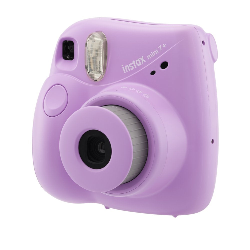 Fujifilm INSTAX Mini 7+ Bundle (10-Pack film, Album, Camera Case, Stickers), Lavender, Brand New Condition