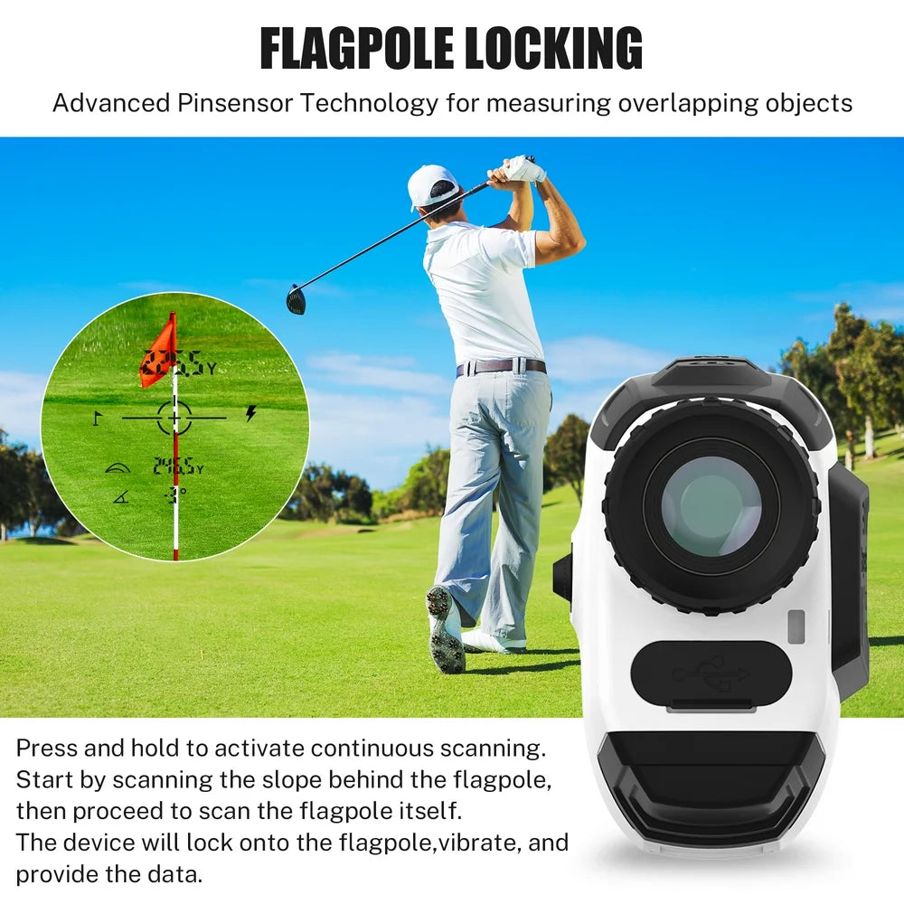 Segmart Golf Rangefinder, 900 Yards 7X Magnification Clear View Laser Range Finder