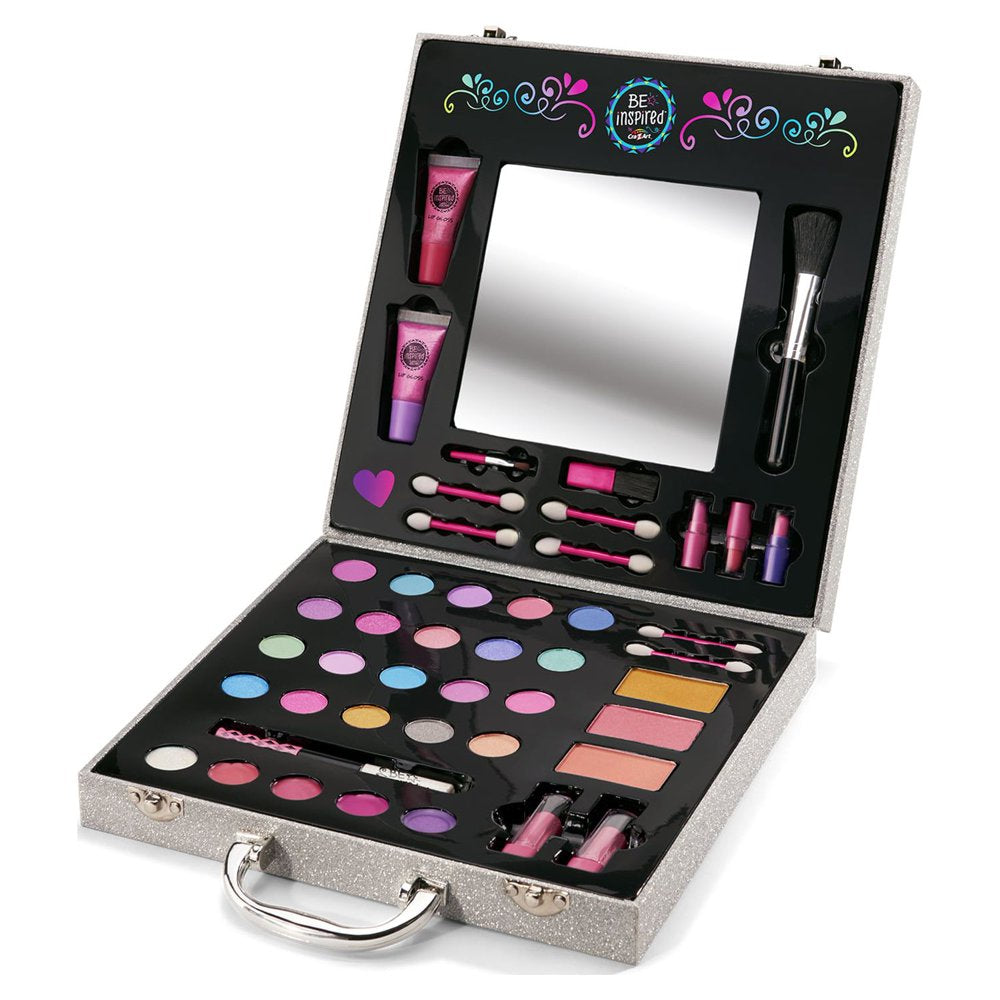 Cra-Z-Art Be Inspired Glitter Makeover Studio with Case, Multicolor Makeup Set, Ages 8 and up