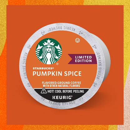 (4 pack) Starbucks K-Cup Coffee Pods, Pumpkin Spice Naturally Flavored Coffee for Keurig Brewers, 100% Arabica, Limited Edition, 1 Box (22 Pods)