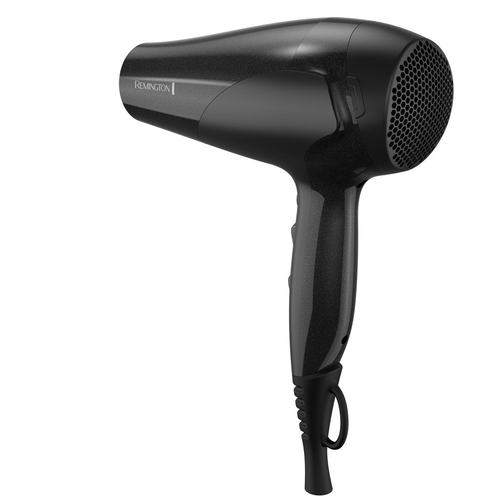 Remington Ceramic Ionic Tourmaline Hair Dryer with Concentrator and Diffuser, 1875 Watts, Black