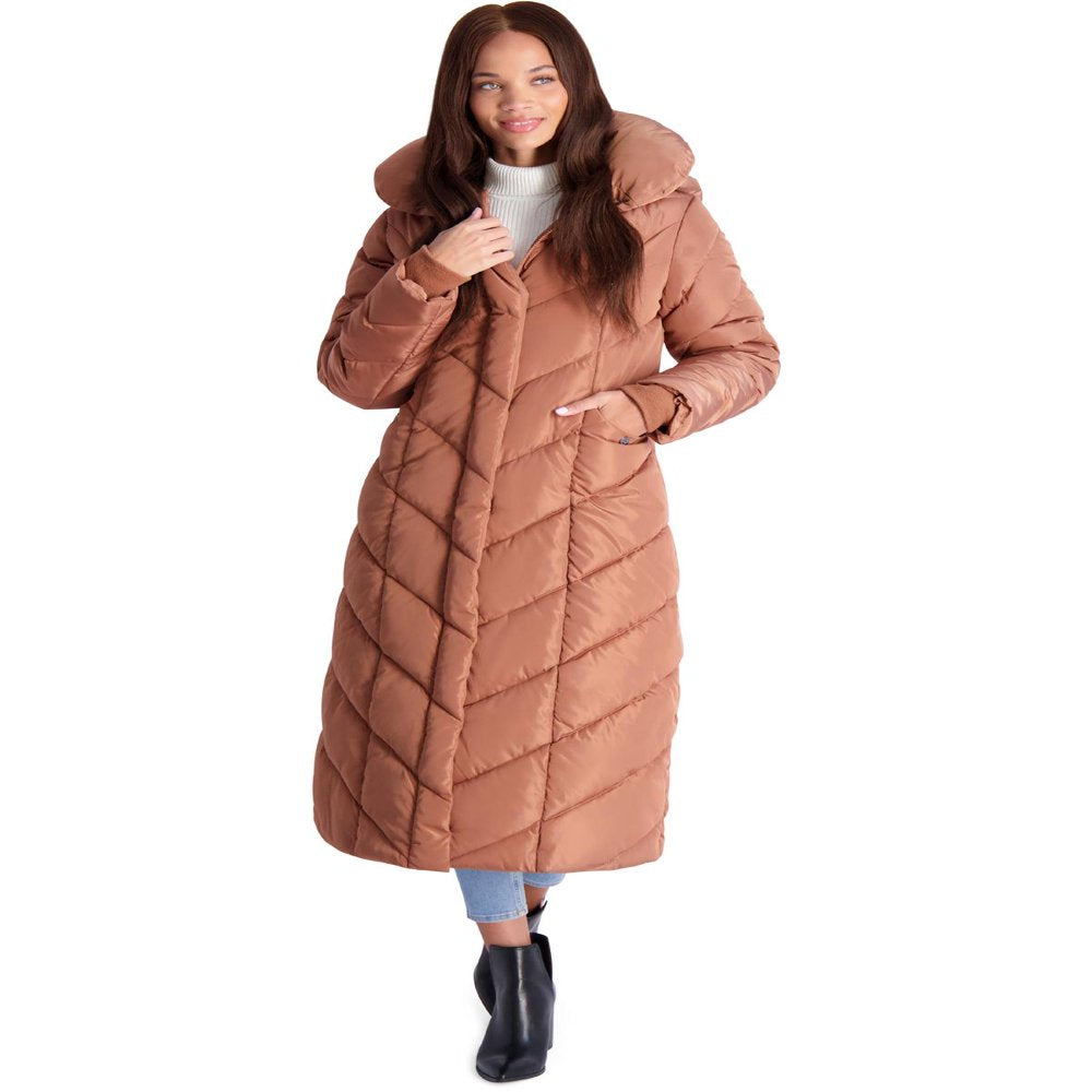 Steve Madden Women's Long Maxi Winter Puffer Coat