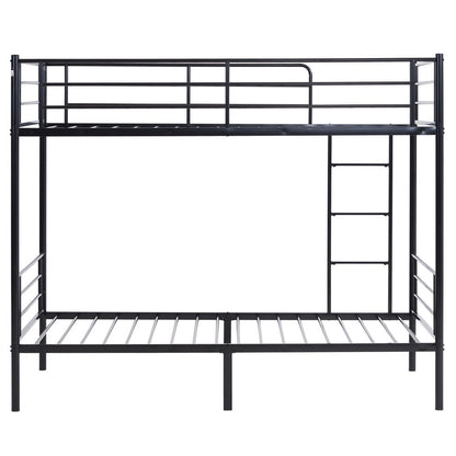 Zimtown Twin over Twin Steel Bunk Beds Frame Ladder Bedroom Dorm for Kids Adult Children