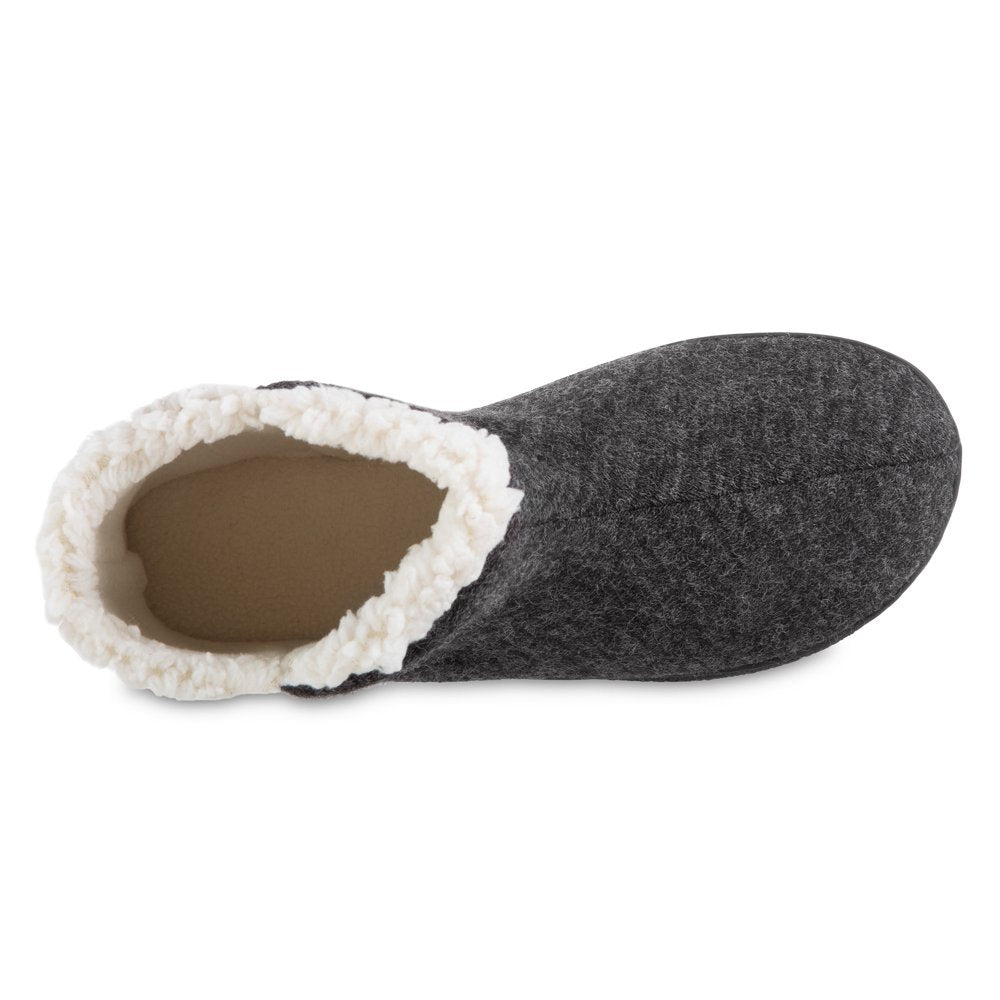 Isotoner Women's Memory Foam Heather Knit ECO Comfort Low Boot Slippers, Sizes 6/7-9/10