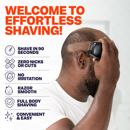 FlexSeries Shaving Kit from Freebird, Waterproof Head Shaver for Bald Men with 5 Shaving Attachments