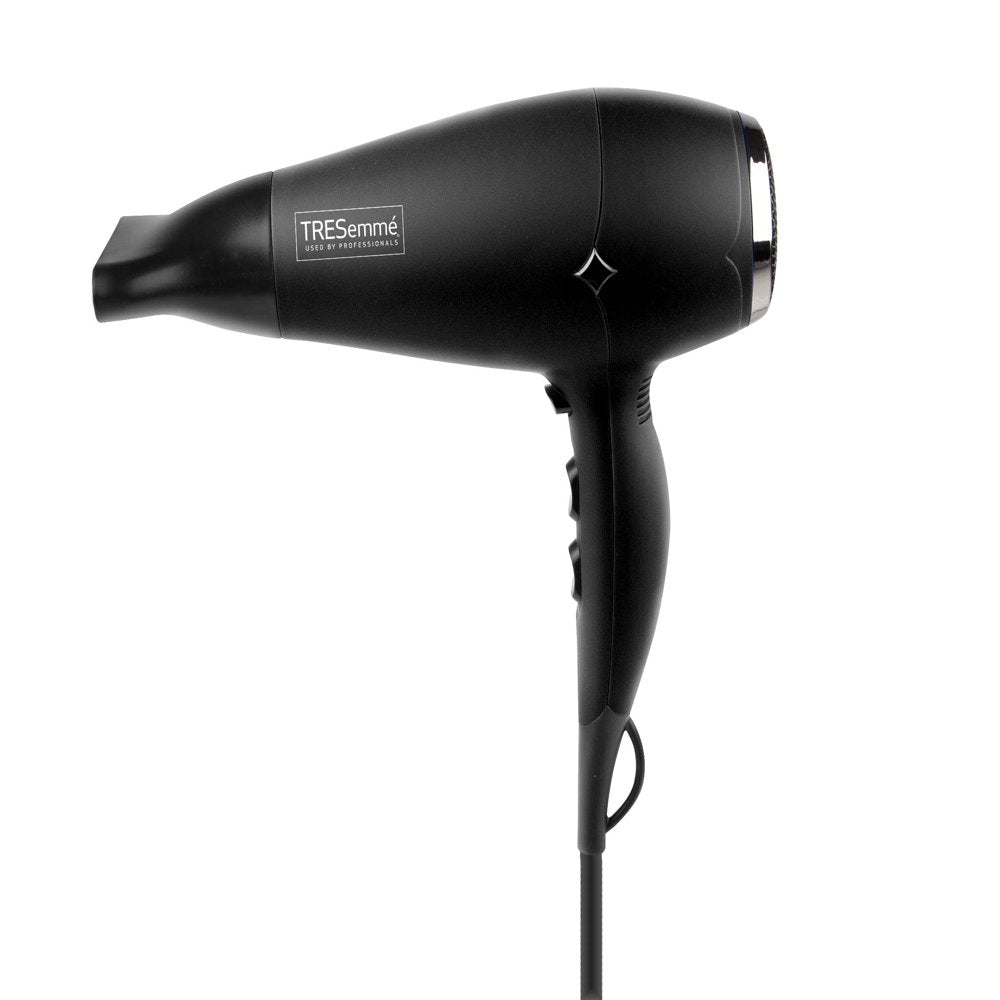 Tresemmé Thermal Creations Rubber Finish Travel Size Professional Tourmaline Ceramic Hair Dryer, 1875 Watts, Black