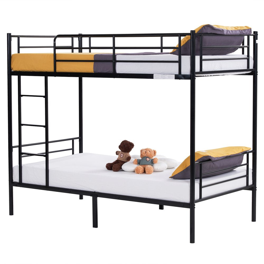 Zimtown Twin over Twin Steel Bunk Beds Frame Ladder Bedroom Dorm for Kids Adult Children