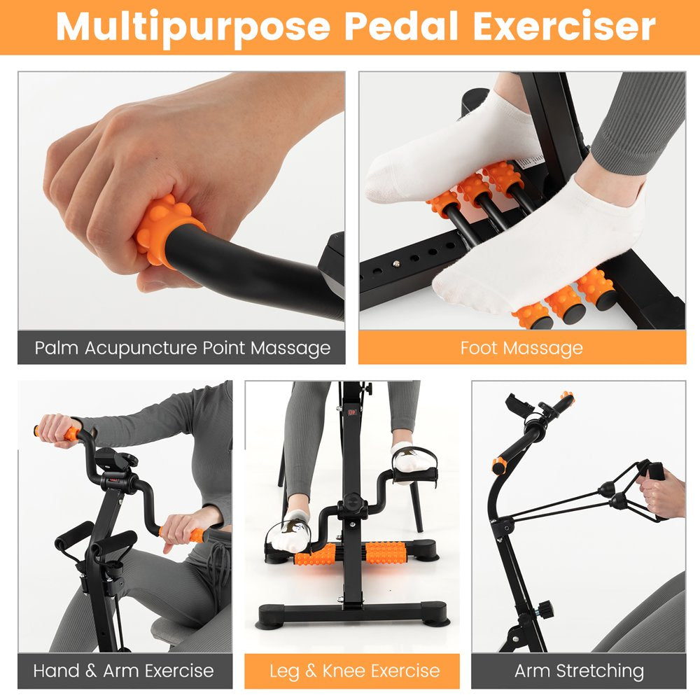  Adjustable LCD Pedal Exercise Bike withMassage Total Body Fitness Rehab Equipment