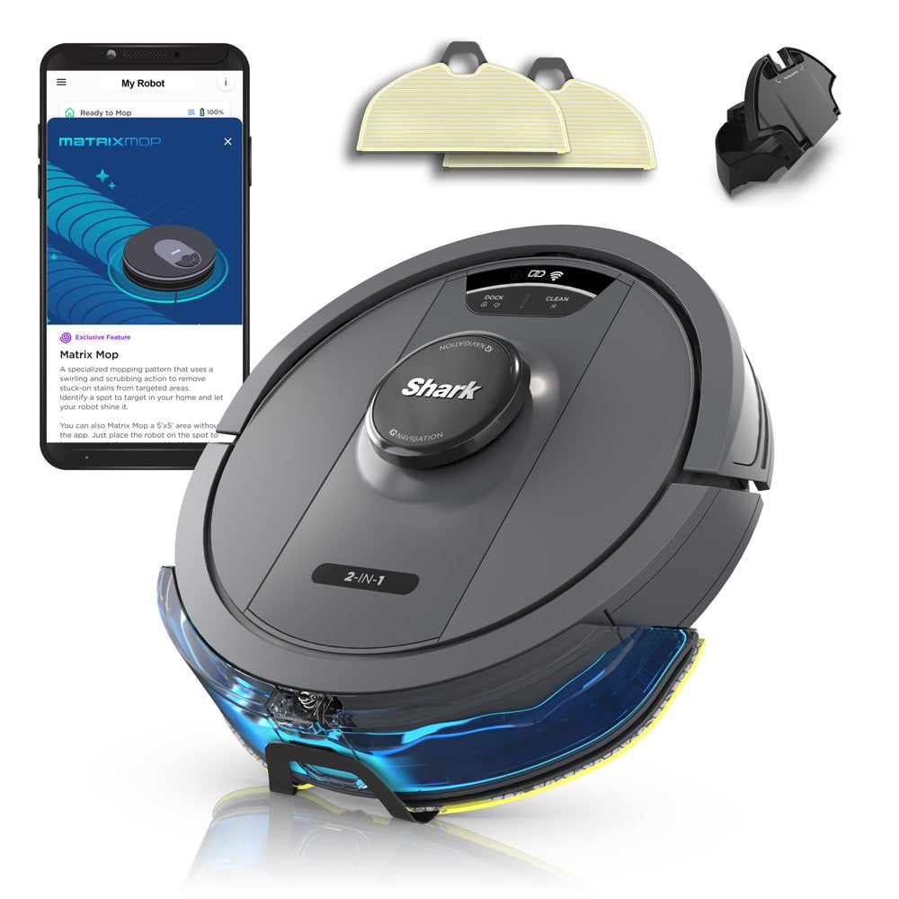 Shark IQ 2-in-1 Robot Vacuum and Mop with Matrix Clean Navigation, RV2 ...