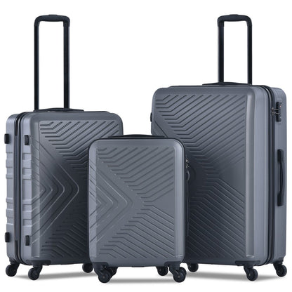 Travelhouse 3 Piece Luggage Set Hardshell Lightweight Suitcase with TSA Lock Spinner Wheels 20x24x28 Inches