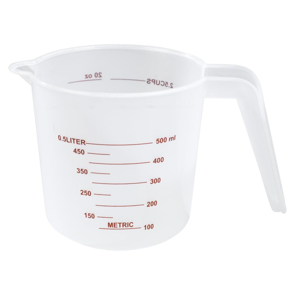 3-Piece Plastic Measuring Cups Set with Spouts, Clear