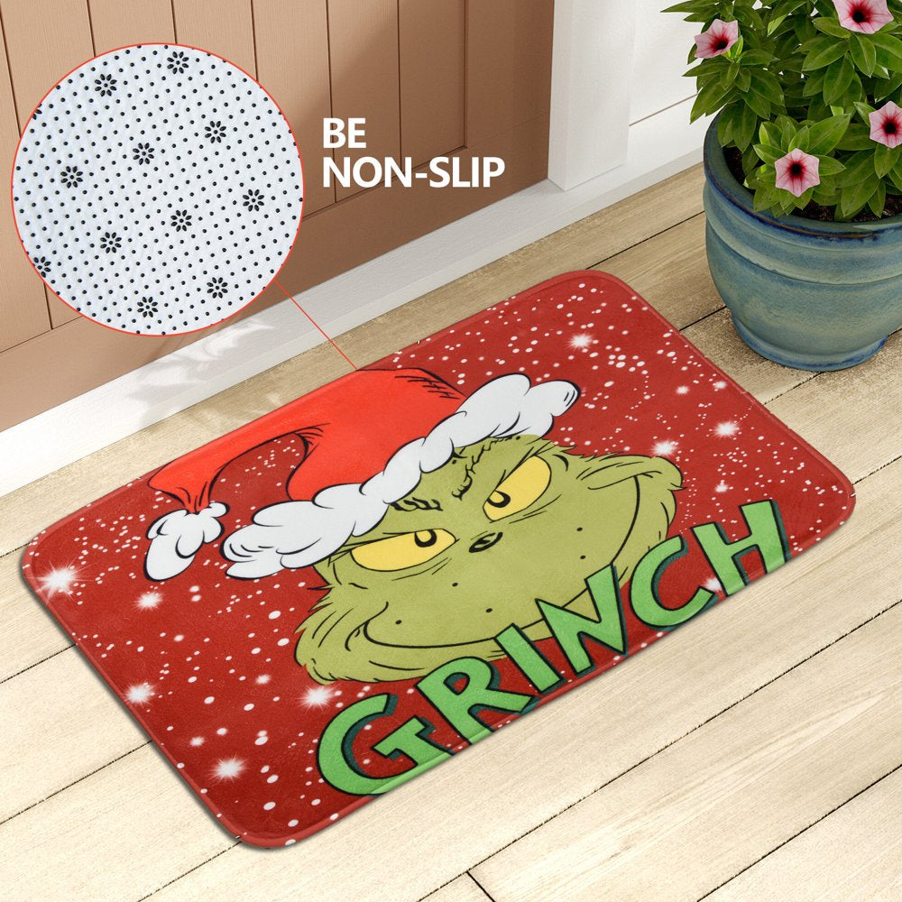 Christmas Shower Curtain Set How The Grinch Stole Christmas Shower Curtain with 12 Hooks Bathroom Set, Holiday Home Decor (72x72 Inch)