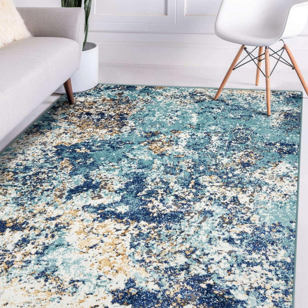 Luxe Weavers Modern Abstract Area Rug - Blue 8x10