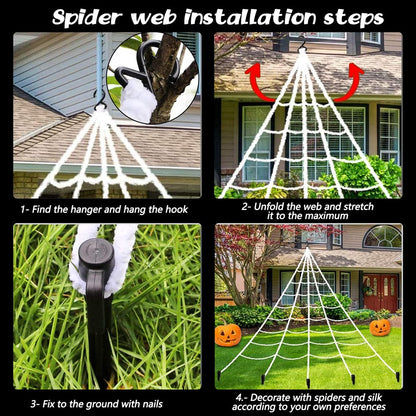 Halloween Spider Web Decorations for Outdoor, 23ft x 16ft