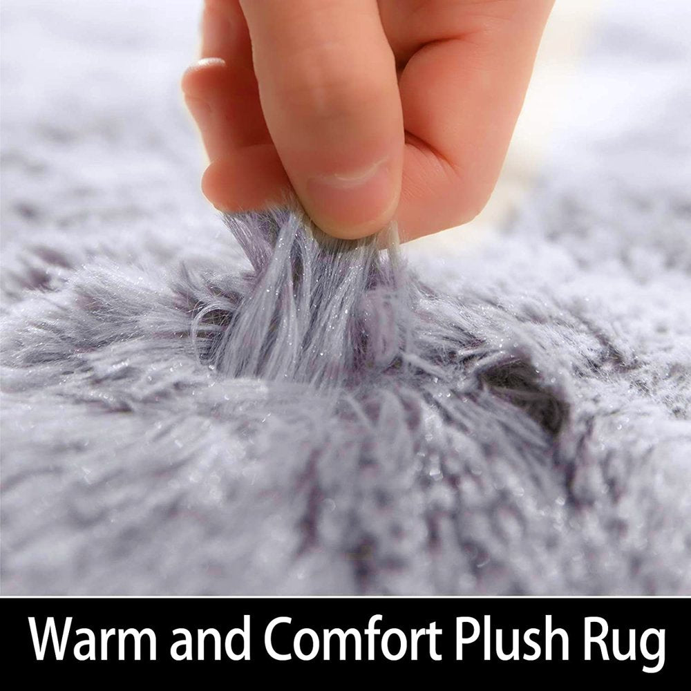 79 Inch Luxury Super Soft Shaggy Area Rug Shaggy Rug,Fluffy Shag Rug Floor Rug,Anti-Skid Carpet For Living Room Bedroom,Kids Pets Play Carpet