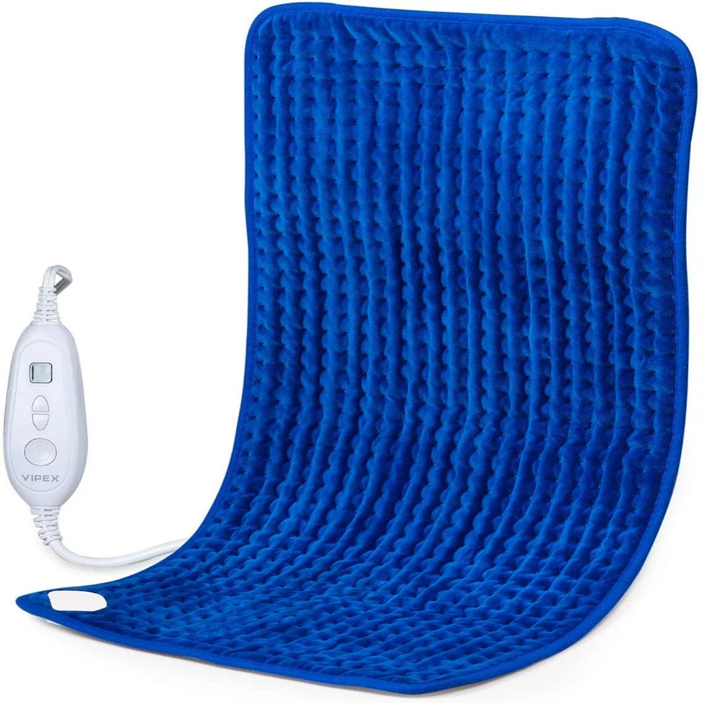 VIPEX Heating Pad for Fast Pain Relief, 33'' x 17'' x 0.4'' Electric Heating Pad 6 Settings, Blue