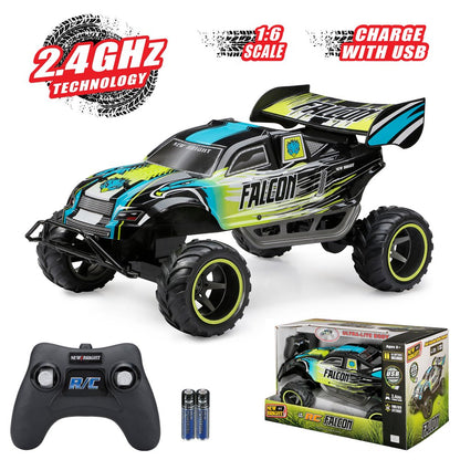 New Bright (1:6) Falcon Battery Radio Control Buggy, Green 6616WU-TL