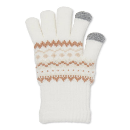 Time and Tru Women's Fair Isle Knit Gloves