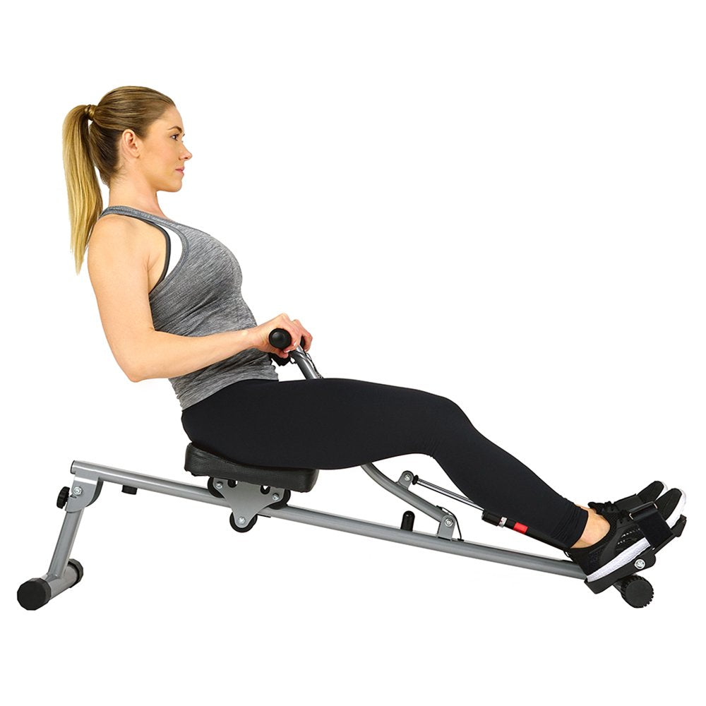  Rowing Machine Rower Exercise for Home Cardio Workouts, Digital Monitor, Adjustable Resistance, SF-RW1205