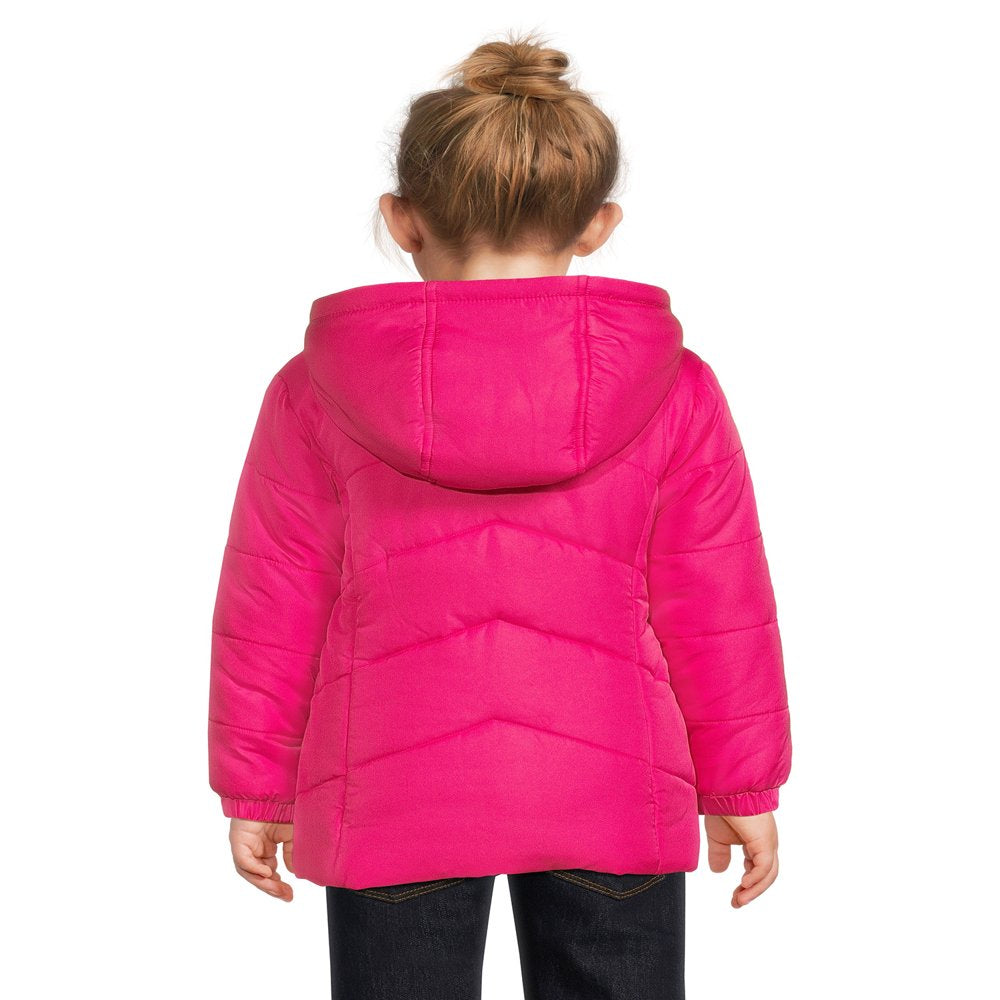 Weather Tamer Girls Long Sleeve Hooded Winter Puffer Coat, Sizes 4-16