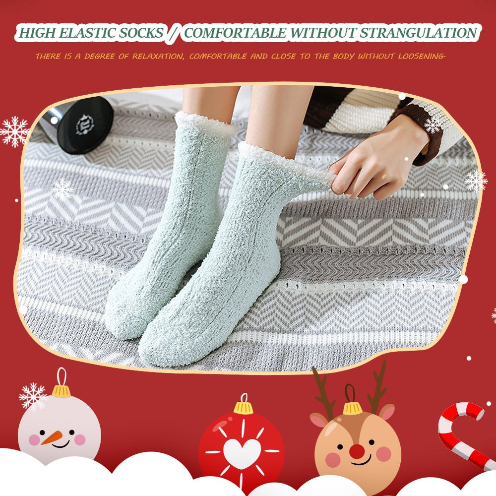 7 Pairs Fuzzy Socks for Women, Fluffy Socks Women, Cozy Socks for Women Slipper Socks