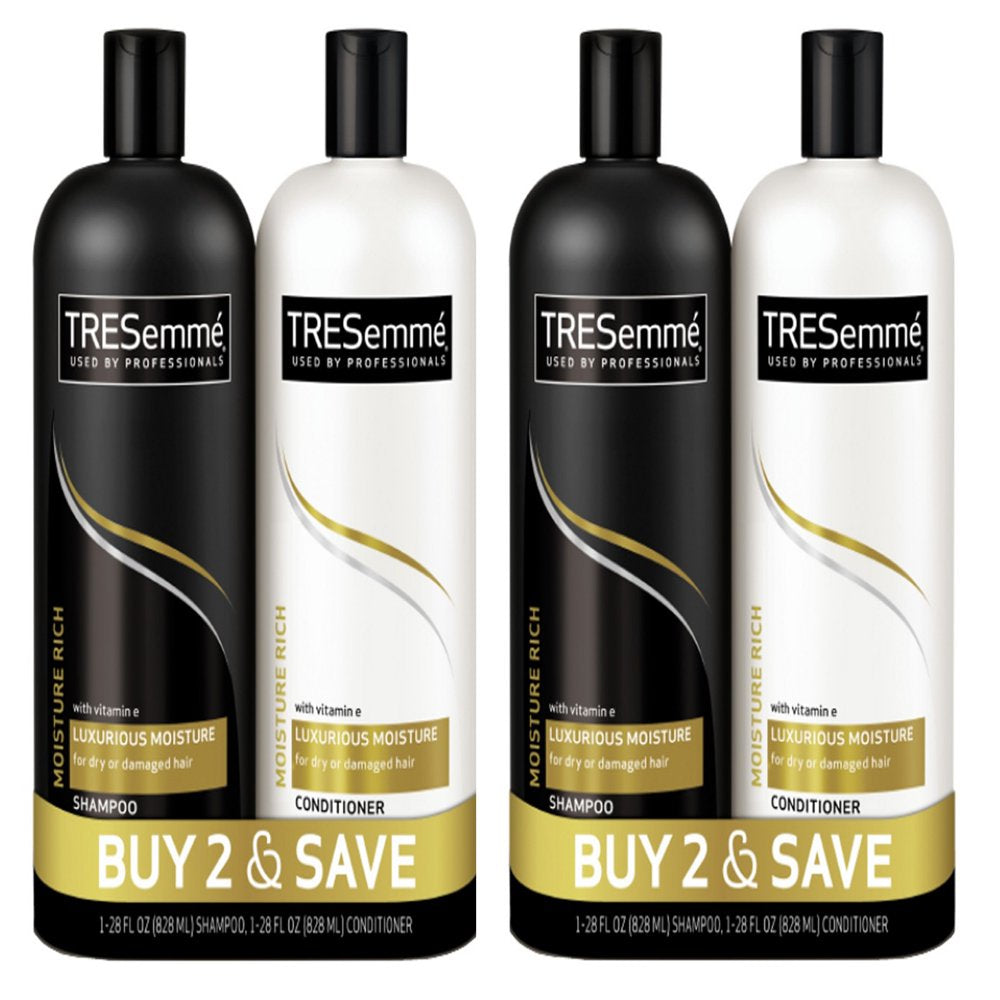 TRESemme Luxurious Moisture Shampoo and Conditioner Set with Vitamin E, 28 oz