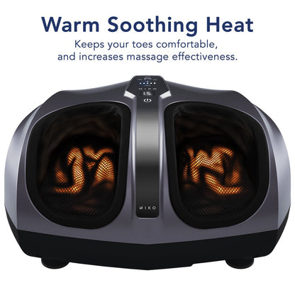 Miko Shiatsu Foot Massager with Heat Kneading and Rolling and Pressure Settings - 2 Wireless Remotes