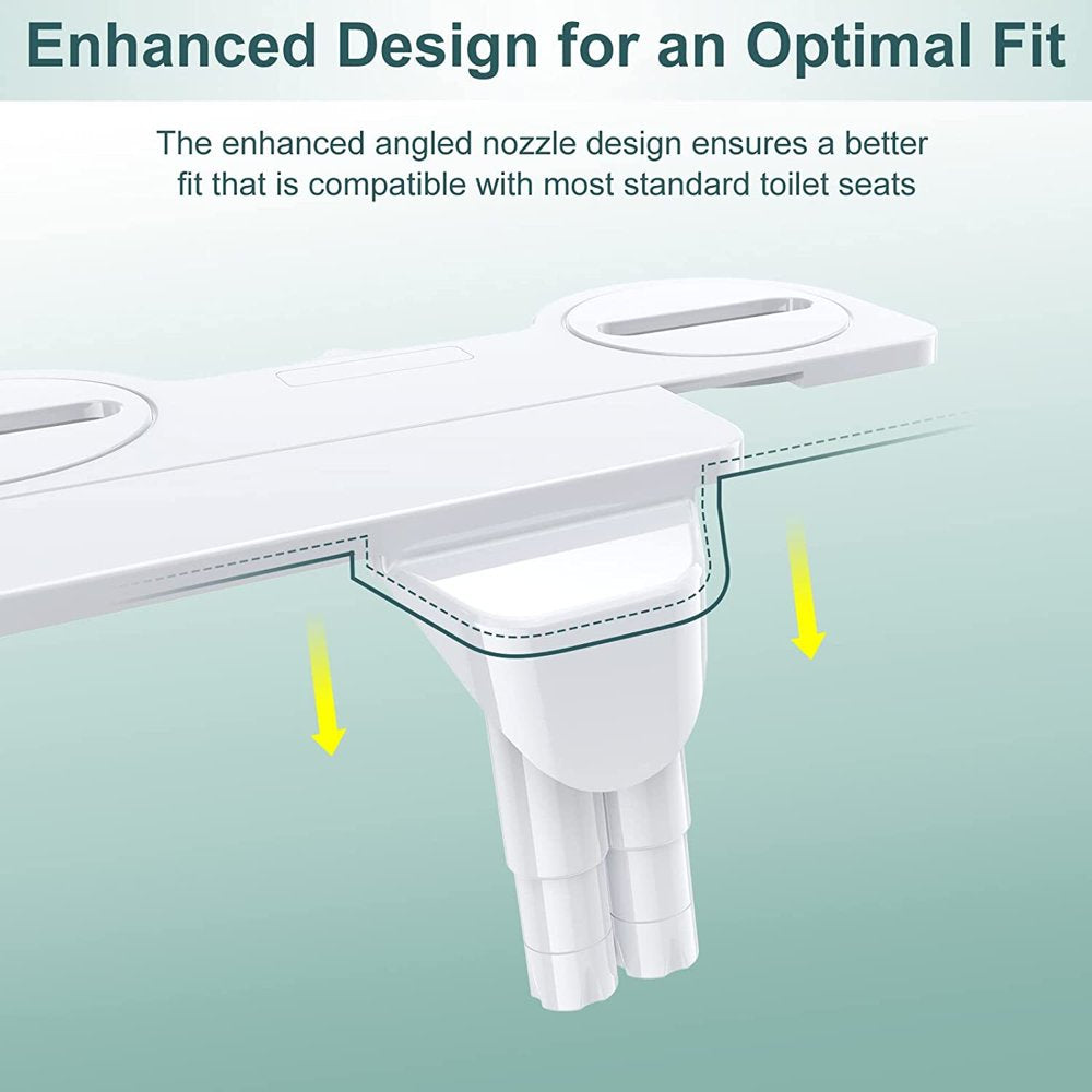 Ultra-Slim Bidet Attachment for Toilet with Dual Nozzle,Self Cleaning Fresh Water Sprayer Bidets Toilet Seat for Feminine and Posterior Wash