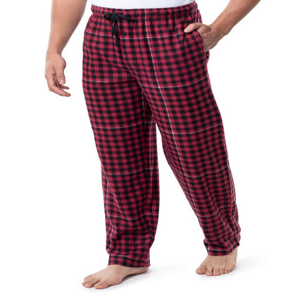 Fruit of the Loom Men's Plaid Fleece Pajama Pant 2-Pack Bundle