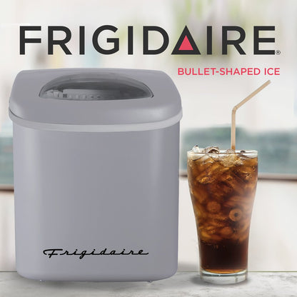 Frigidaire 26 lb Retro Bullet Ice Maker, Silver, EFIC128