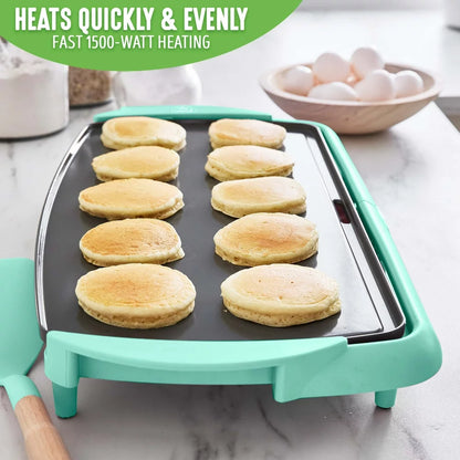 Greenlife Healthy Non-Stick Electric Griddle, Teal