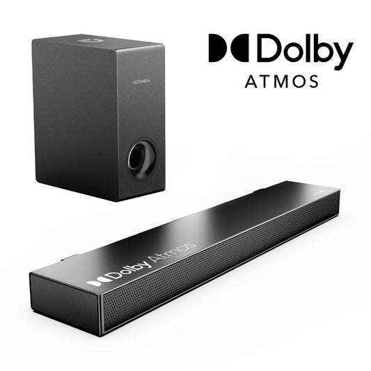 ULTIMEA Dolby Atmos Sound Bar for TV, 3D Surround Sound System for TV Speakers, 190W 2.1 Sound Bar with Subwoofer, Home Theater Sound Bars, Bluetooth Speaker Audio HDMI-eARC Nova S50 2023 Upgrade