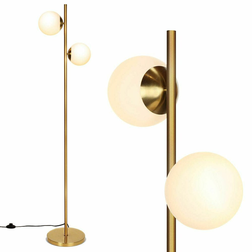 65" Sphere LED Floor Lamp w/ 2 Bulbs & Foot Switch Home Office