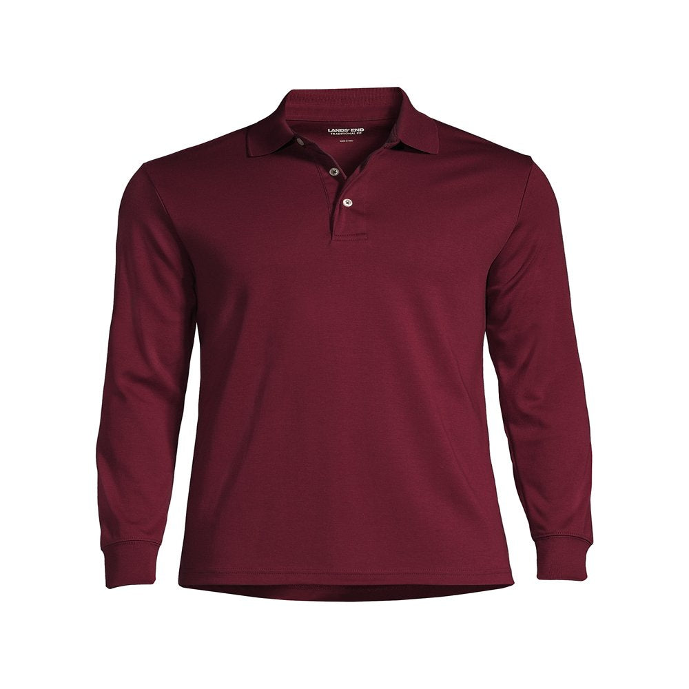 Lands' End Men's Long Sleeve Super Soft Supima Polo Shirt