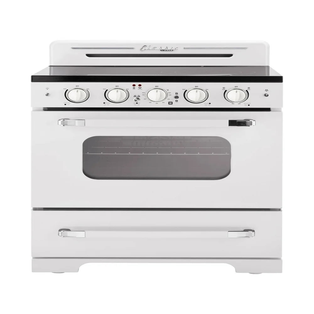 Unique Classic Retro 30" 3.9 cu/ft Freestanding 5-Element Electric Range with Convection Oven