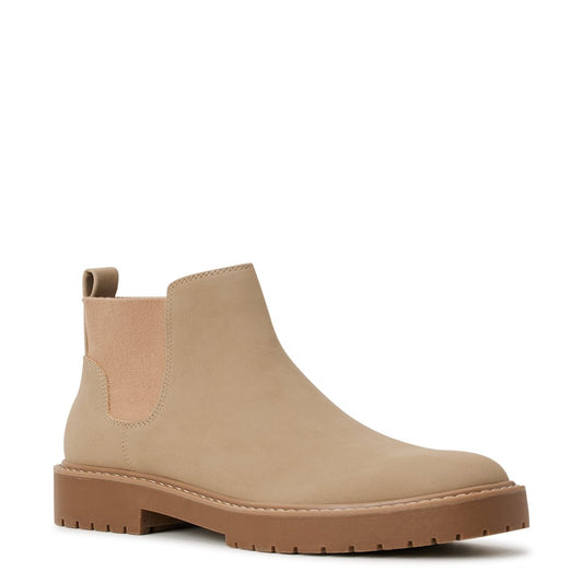 Women's Faux Suede Chelsea Boots with Lug Sole