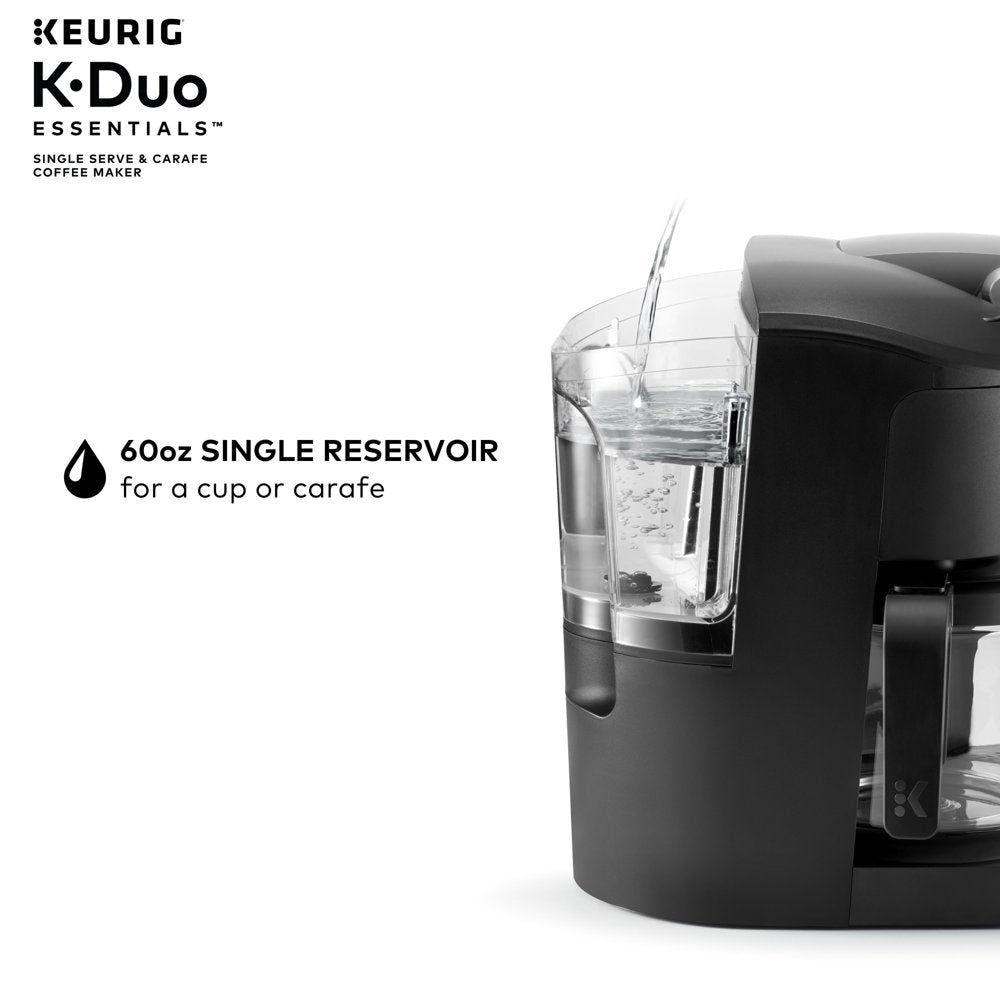 Keurig K-Duo Essentials Black Single-Serve K-Cup Pod Coffee Maker, Black