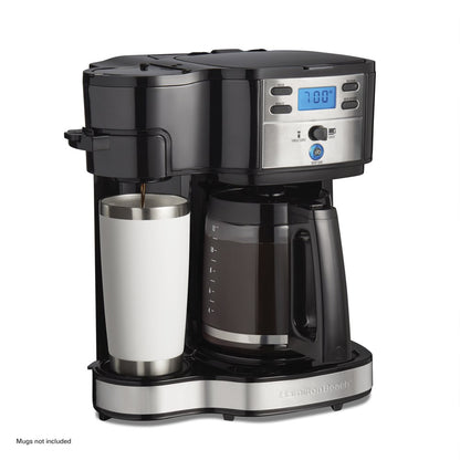 Hamilton Beach 2-Way Programmable Coffee Maker, Single-Serve or 12 Cups, Black, 47650