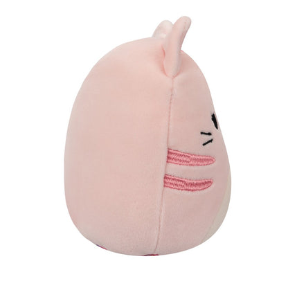 Squishmallows Official Plush 10 inch Laura the Pink Tabby Cat -Childs Ultra Soft Stuffed Plush Toy