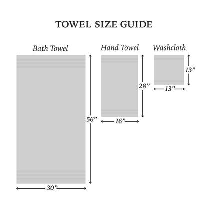 Hotel Style 6-Piece Egyptian Cotton Bath Towel Set, Platinum Silver