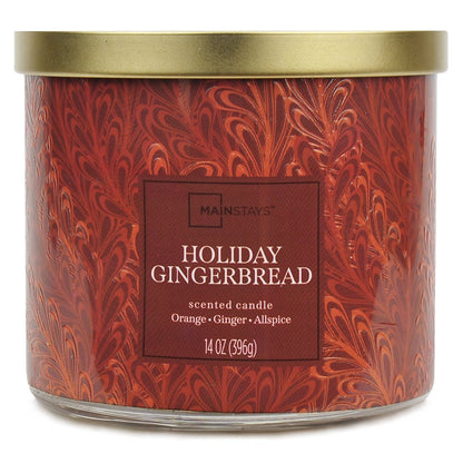 Mainstays Textured Wrap 3 Wick Cranberry Mandarin Spice Candle, 14 Ounce