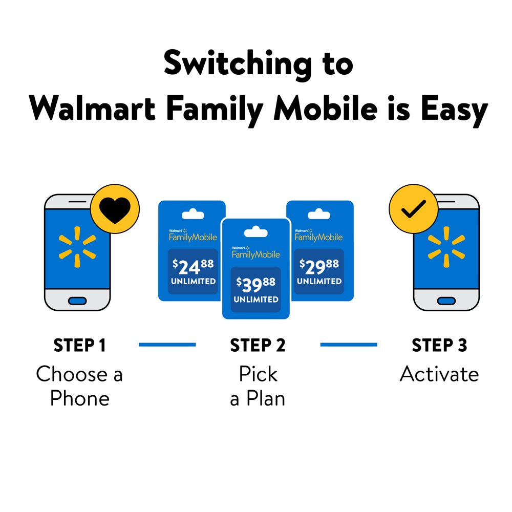 Walmart Family Mobile Apple Iphone SE (2022-3Rd Gen) 5G, 64GB, Midnight- Prepaid Smartphone [Locked to Walmart Family Mobile]