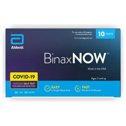 BinaxNOW COVID‐19 Antigen Self Test, 1 Pack, Double, 2-count, At Home COVID-19 Test, 2 Tests