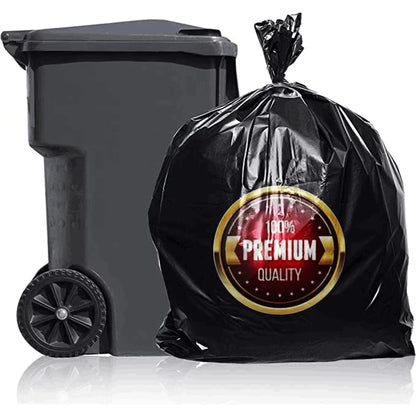 55 Gallon Trash Bags, Heavy Duty Outdoor Garbage Bags (50 Count) for Commercial, Lawn, Leaf and Contractors