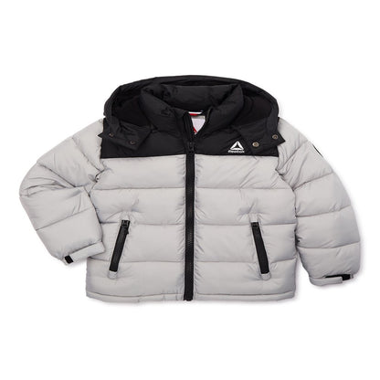 Reebok Boy’s Colorblock Hooded Heavyweight Puffer Jacket, Sizes 8-20