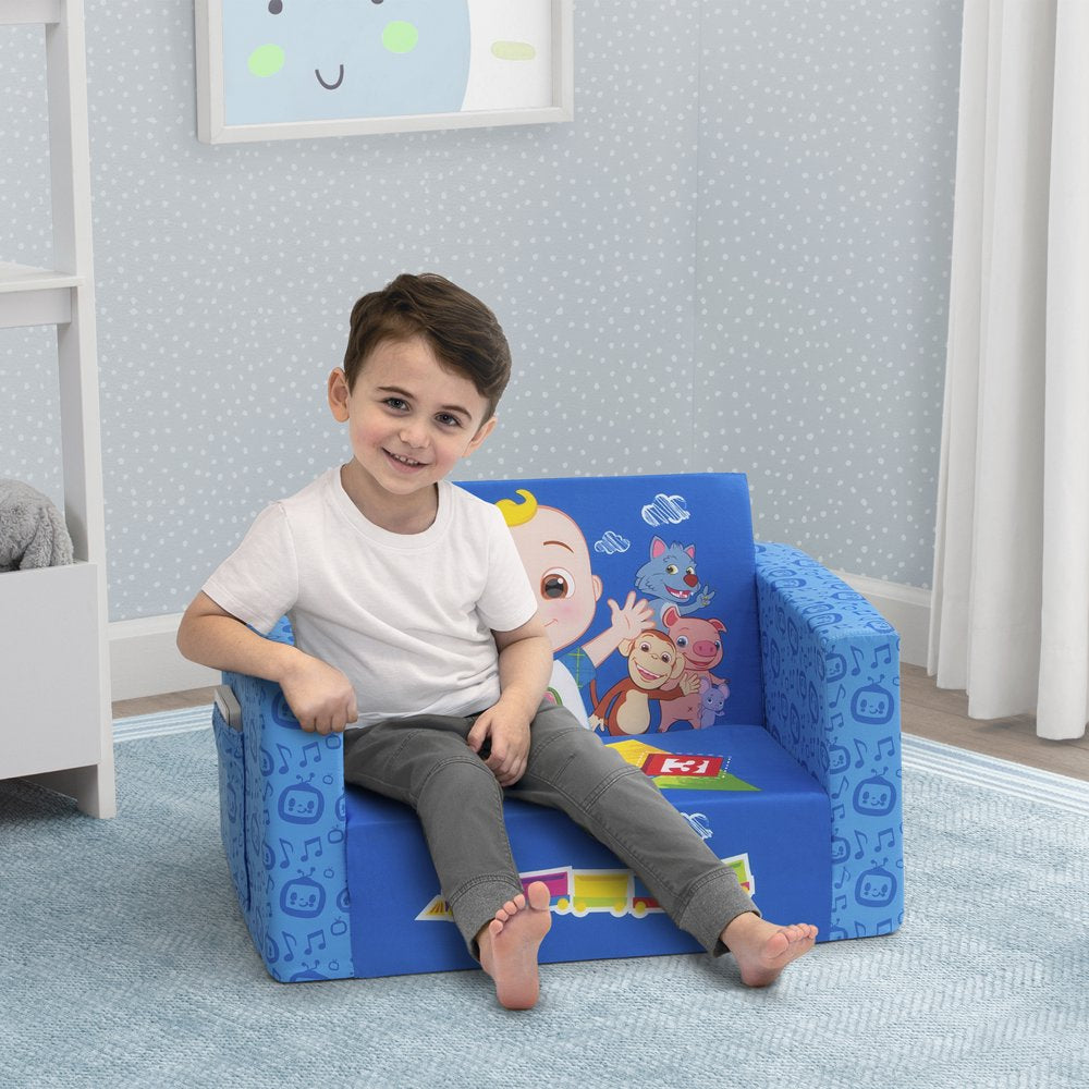 CoComelon Cozee Flip-Out Chair - 2-in-1 Convertible Sofa to Lounger by Delta Children