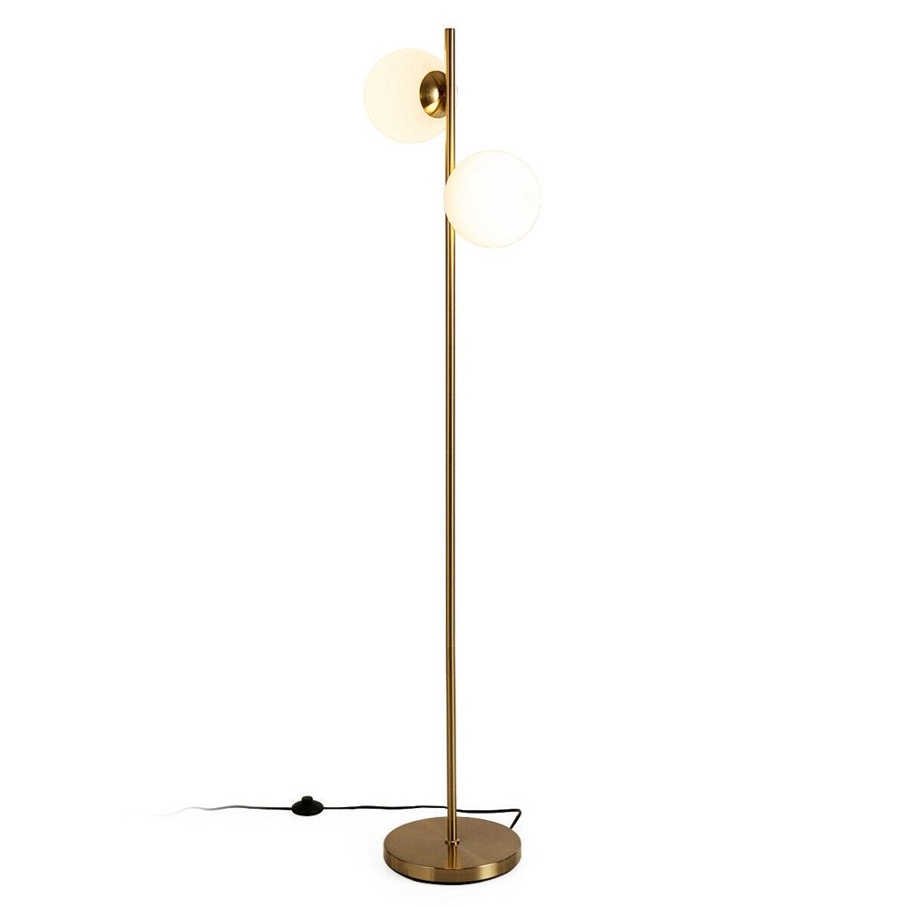 65" Sphere LED Floor Lamp w/ 2 Bulbs & Foot Switch Home Office