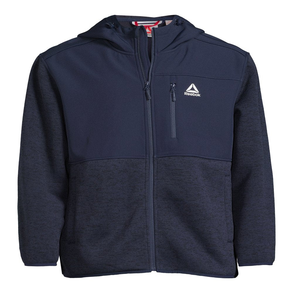 Reebok Men’s Hooded Sweater Fleece Jacket, Sizes M-2XL