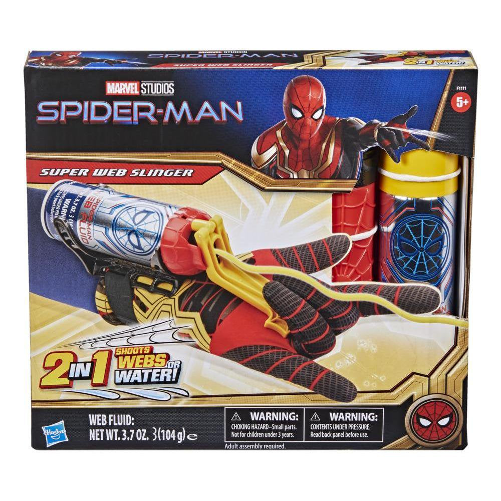 Hasbro Marvel Spider-Man Super Web Slinger Role-Play Toy, With Web Fluid, Shoots Webs or Water, For Kids Ages 5 and Up